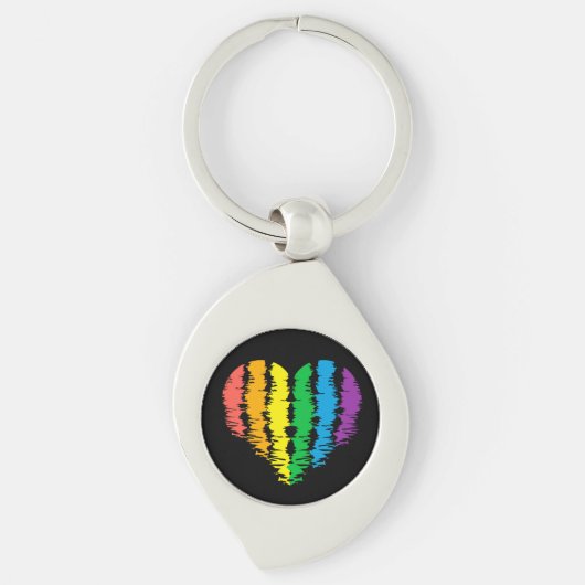 LGBT+pride. Hartregenboog. Sleutelhanger (Voorkant)