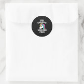 LGBT Pride Heren Afscheidscadeau Eenhoorn Pak Ronde Sticker (Tas)
