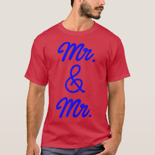 LGBT Pride Heren Trouwfeest Mr en Mr Verloving T-shirt