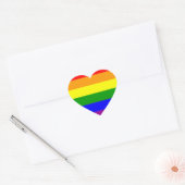 LGBT+pride - homo. Hartregenboog. Hart Sticker (Envelop)