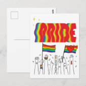 LGBT+Pride. Homo-homo-liefdestrots. Briefkaart (Voorkant / Achterkant)