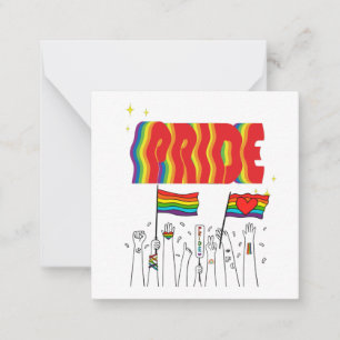 LGBT+Pride. Homo-homo-liefdestrots. Notitiekaartje