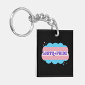 LGBT+Pride. Homo-regenboog liefde. Sleutelhanger (Voorkant Links)