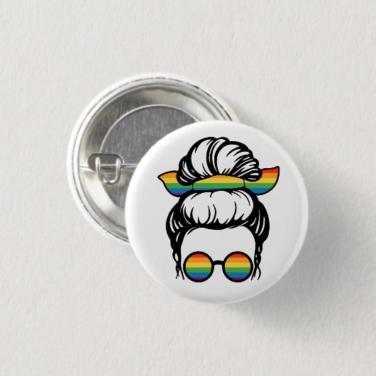 LGBT-Pride. Homogene Button (Voorkant /achterkant)