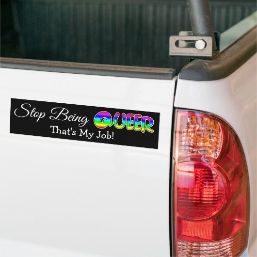 LGBT Pride Humor Rainbow Bumpersticker (Op Truck)
