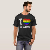 LGBT Pride I Love My Aunt Rainbow Flag Support Fam T-shirt (Voorkant volledig)