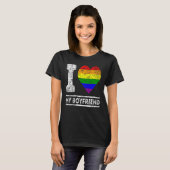 LGBT Pride I Love My Boyvriend Rainbow Support Fam T-shirt (Voorkant volledig)