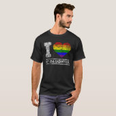 LGBT Pride I Love My Daughter Rainbow Support Fami T-shirt (Voorkant volledig)