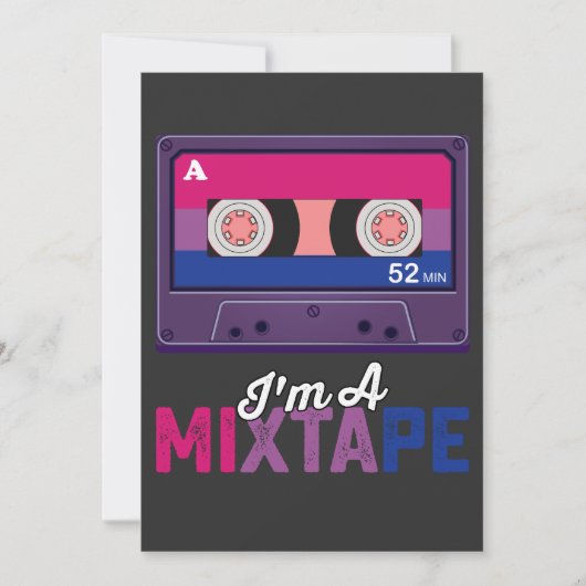 LGBT Pride I m A Mixtape Cassette Bi Kaart (Voorkant)