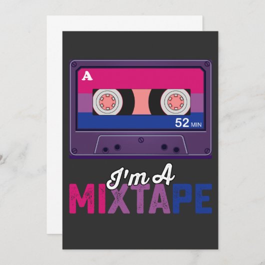 LGBT Pride I m A Mixtape Cassette Bi Kaart (Voorkant / Achterkant)
