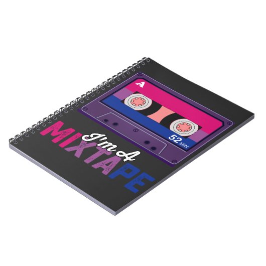 LGBT Pride I m A Mixtape Cassette Bi Notitieboek (Linkerzijde)