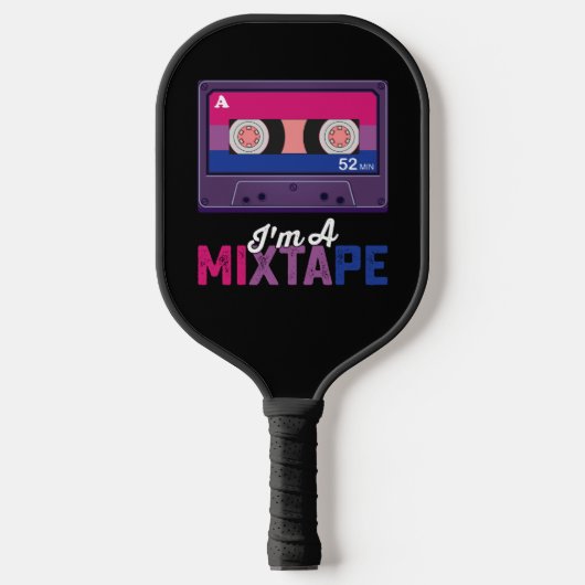LGBT Pride I m A Mixtape Cassette Bi Pickleball Paddle (Voorkant)