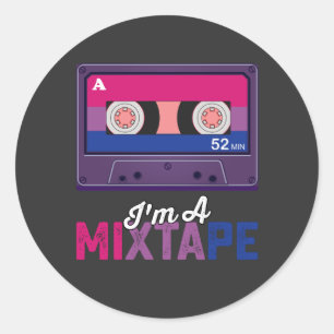 LGBT Pride I m A Mixtape Cassette Bi Ronde Sticker