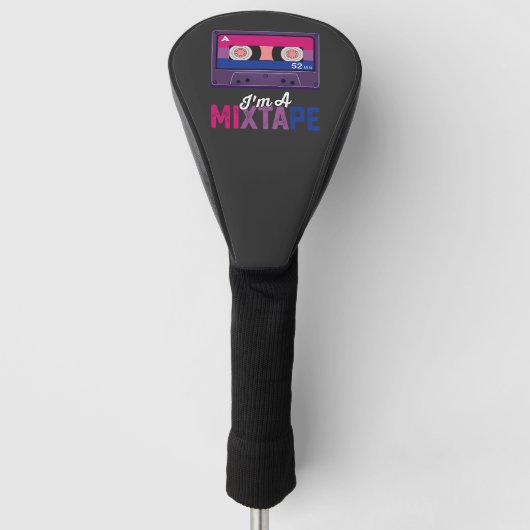 LGBT Pride Ik ben een mixtape cassette Bi Golfheadcover (Voorkant)