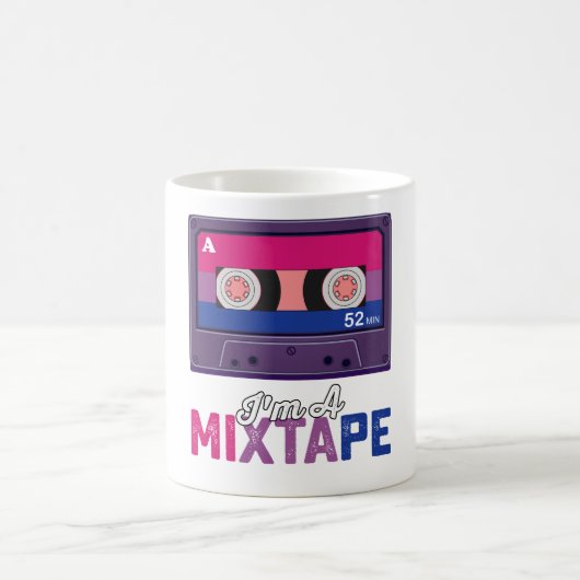 LGBT Pride Ik ben een mixtape cassette Bi Koffiemok (Center)