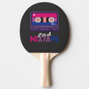 LGBT Pride Ik ben een mixtape cassette Bi Tafeltennisbatje