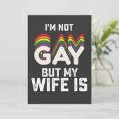 LGBT Pride ik ben geen homo maar mijn vrouw is Kaart (Staand voorkant)