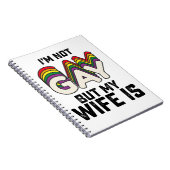 LGBT Pride Ik ben geen homo maar mijn vrouw is Notitieboek (Rechterzijde)