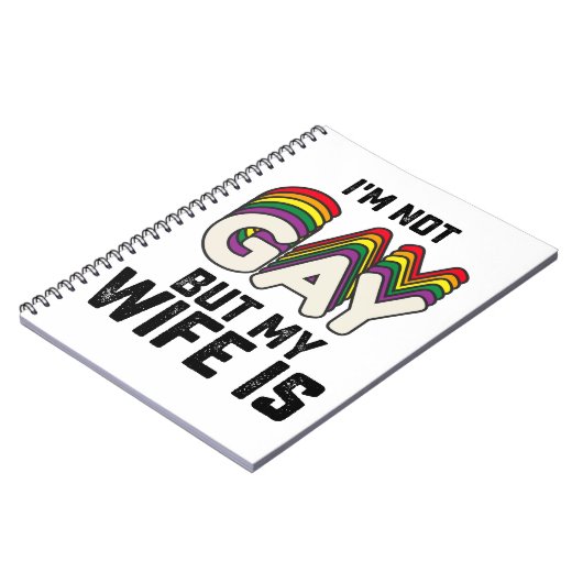 LGBT Pride Ik ben geen homo maar mijn vrouw is Notitieboek (Linkerzijde)