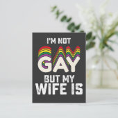 LGBT Pride ik ben geen homo maar mijn vrouw is Uitnodiging Briefkaart (Staand voorkant)