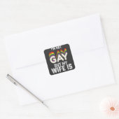 LGBT Pride ik ben geen homo maar mijn vrouw is Vierkante Sticker (Envelop)