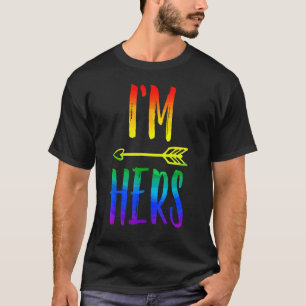 LGBT Pride Ik ben haar. Ze is mijn lesbische koppe T-shirt