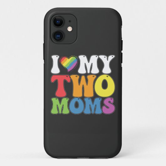LGBT Pride Ik hou van mijn twee moeders Homoseksue Case-Mate iPhone Case (Achterkant)