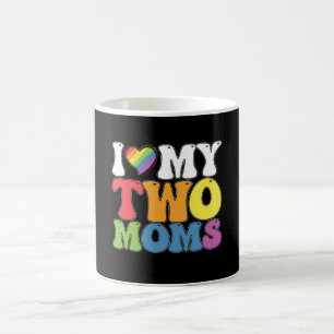 LGBT Pride Ik hou van mijn twee moeders Homoseksue Koffiemok