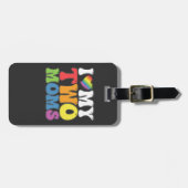 LGBT Pride Ik hou van mijn twee Roma-hombiële steu Bagagelabel (Voorkant horizontaal)