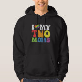 LGBT Pride Ik hou van mijn twee Roma-hombiële steu Hoodie (Voorkant)