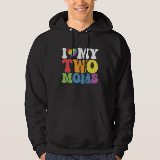 LGBT Pride Ik hou van mijn twee Roma-hombiële steu Hoodie (Voorkant)