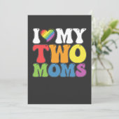 LGBT Pride Ik hou van mijn twee Roma-hombiële steu Kaart (Staand voorkant)