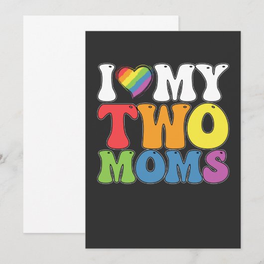 LGBT Pride Ik hou van mijn twee Roma-hombiële steu Kaart (Voorkant / Achterkant)