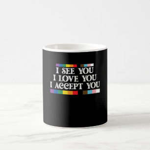 LGBT Pride Ik Zie Liefde Accepteer Jou Ondersteun  Koffiemok