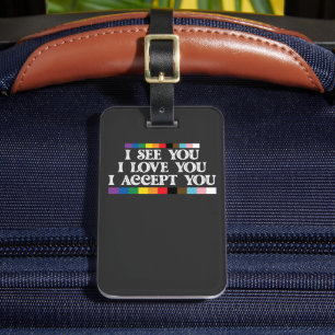 LGBT Pride Ik zie Liefde je accepteren Bagagelabel
