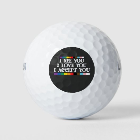 LGBT Pride Ik zie Liefde je accepteren Golfballen (Voorkant)