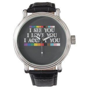 LGBT Pride Ik zie Liefde je accepteren Horloge