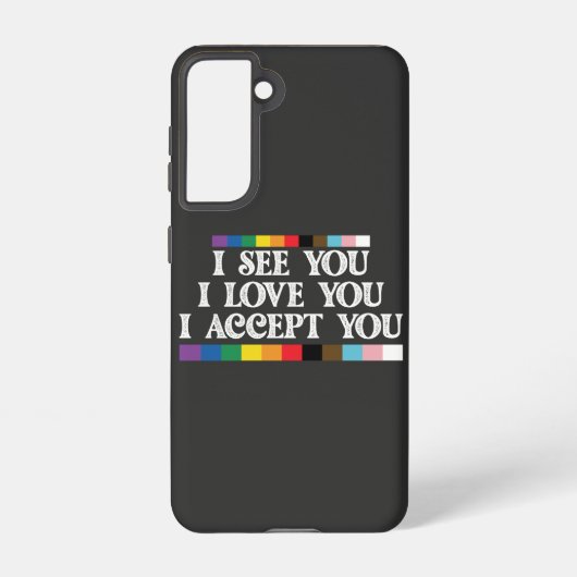 LGBT Pride Ik zie Liefde je accepteren Samsung Galaxy Hoesje (Achterkant)