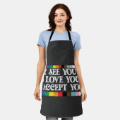 LGBT Pride Ik zie Liefde je accepteren Schort (Gedragen)