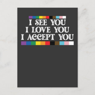 LGBT Pride Ik zie Liefde je accepteren Uitnodiging Briefkaart
