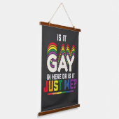 LGBT Pride is het hier in de homo of is het gewoon Hangend Wandkleed (Gebogen)