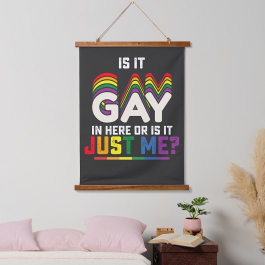 LGBT Pride is het hier in de homo of is het gewoon Hangend Wandkleed (Slaapkamer)