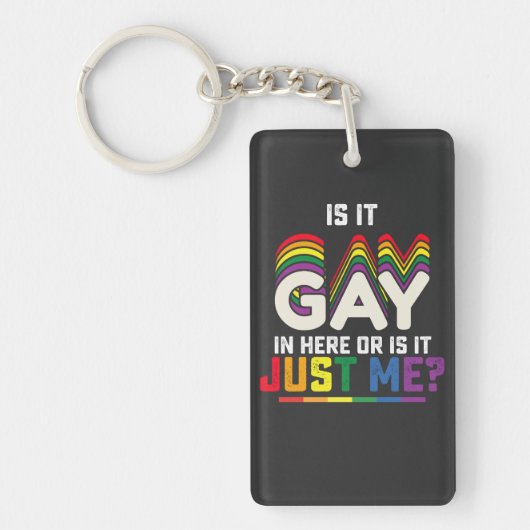 LGBT Pride is het hier in de homo of is het gewoon Sleutelhanger (Voorkant)