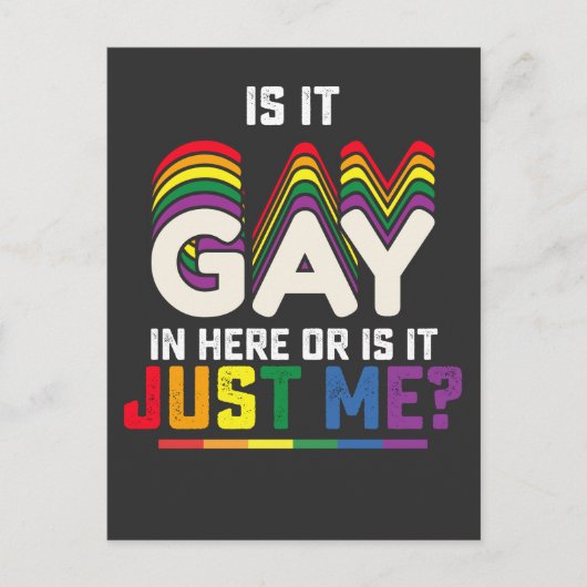 LGBT Pride is het hier in de homo of is het gewoon Uitnodiging Briefkaart (Voorkant)