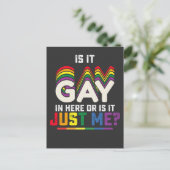 LGBT Pride is het hier in de homo of is het gewoon Uitnodiging Briefkaart (Staand voorkant)