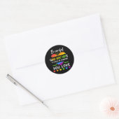 Lgbt Pride is voorzichtig wie je haat... Ronde Sticker (Envelop)