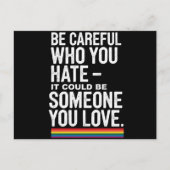 LGBT Pride is voorzichtig wie je haat tegen de gra Briefkaart (Voorkant)