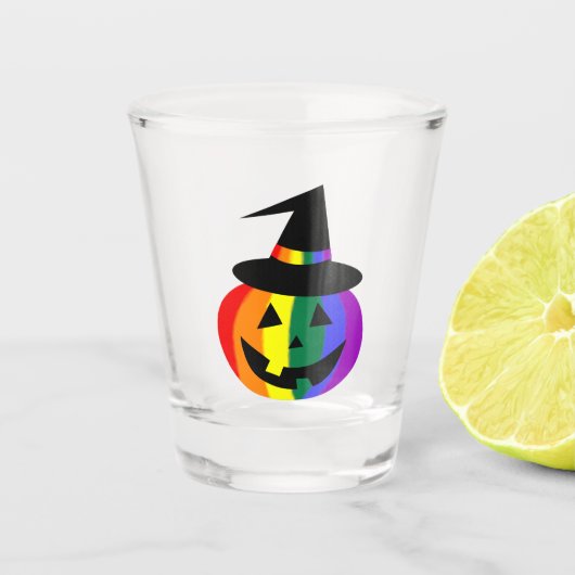 LGBT+ Pride Jack-O'-Lantern Shotglaasjes Shot Glas (Voorkant)