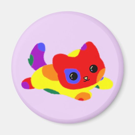LGBT+ Pride Katmagneet Magneet (Voorkant)