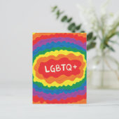 LGBT+pride. Keer, regenboogkleur. Briefkaart (Staand voorkant)